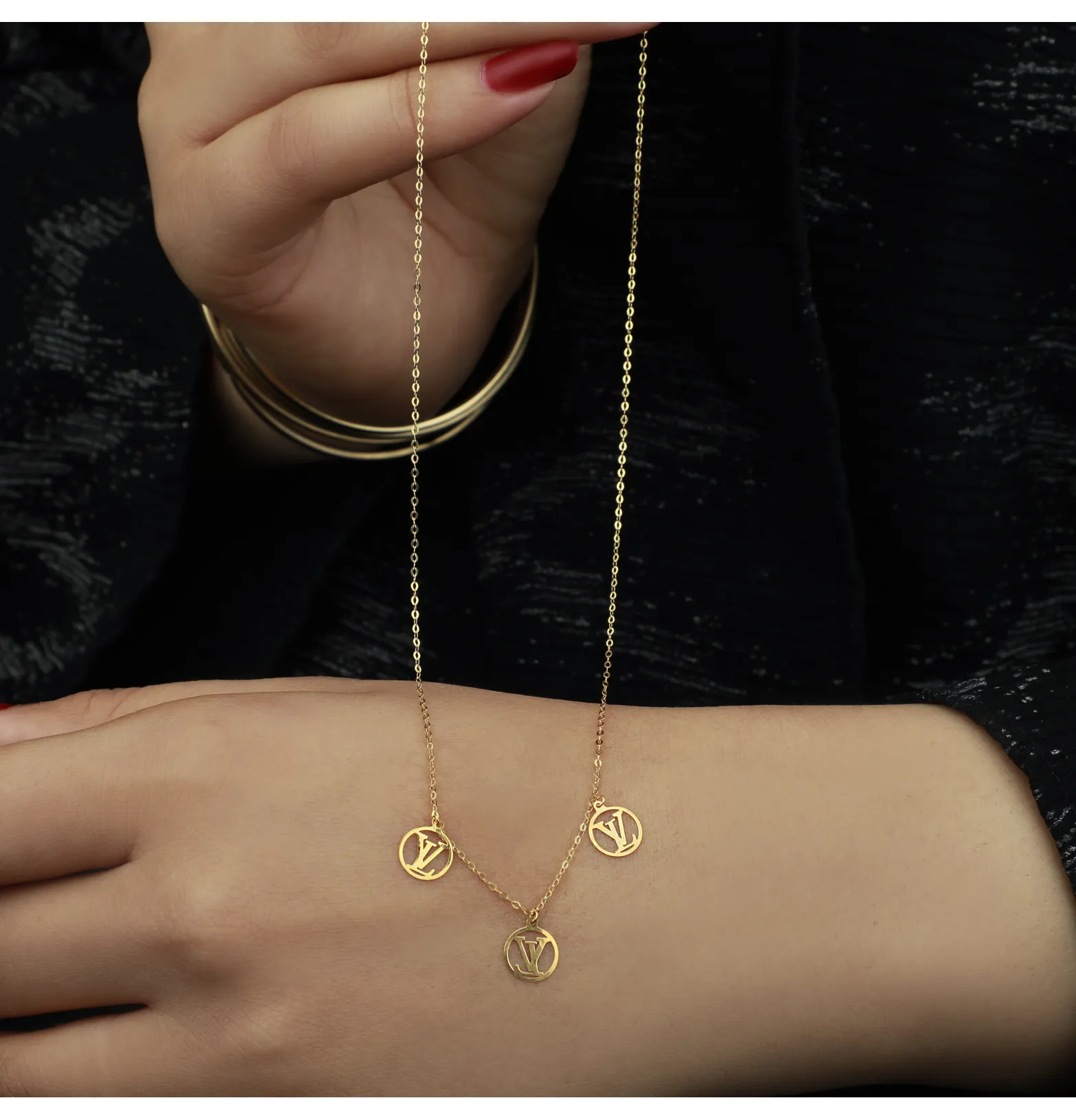 21-karat gold choker, Turkish made