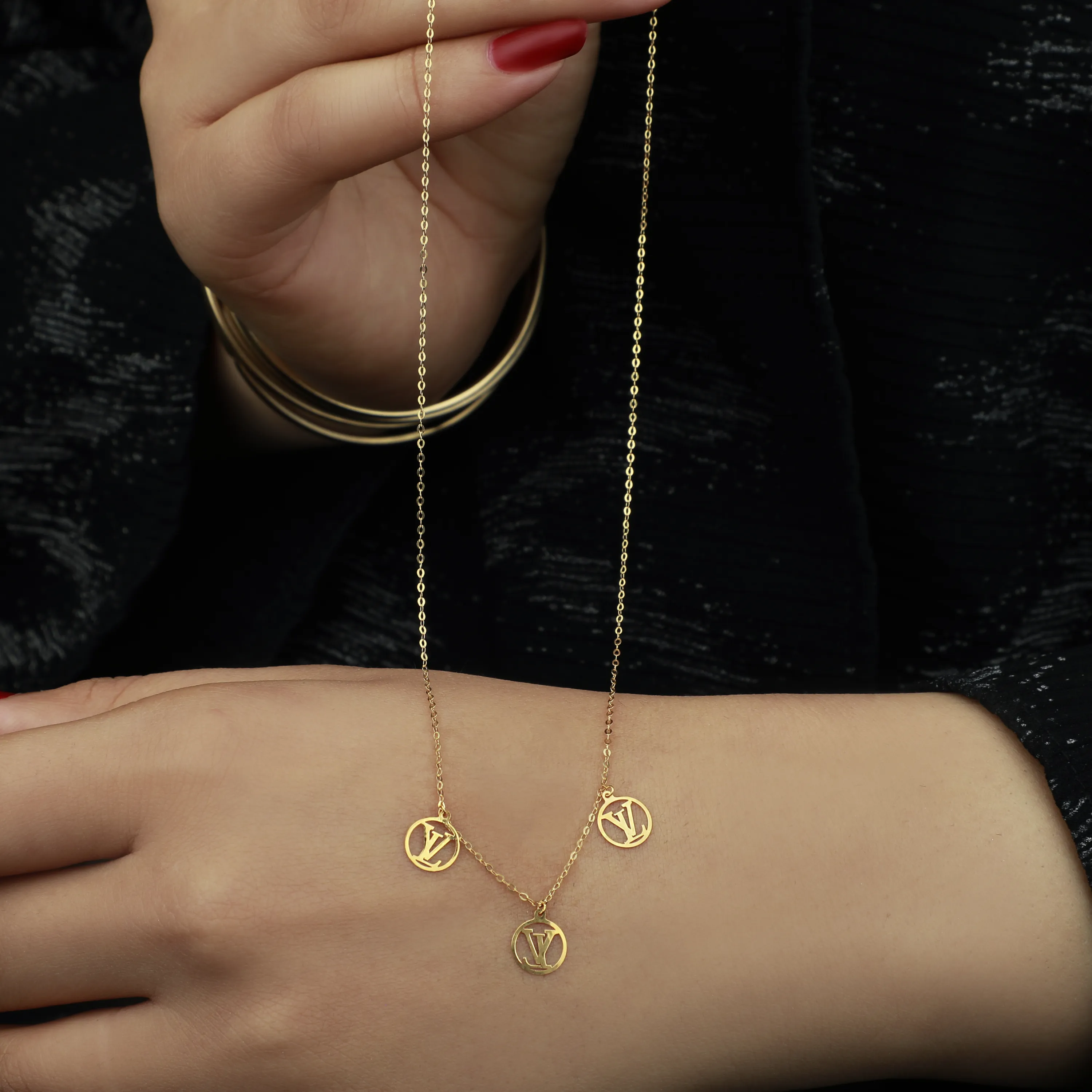 21-karat gold choker, Turkish made