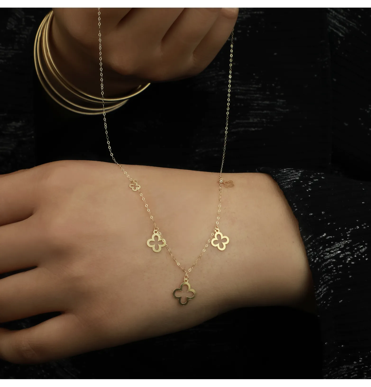 18-karat gold choker, Turkish made