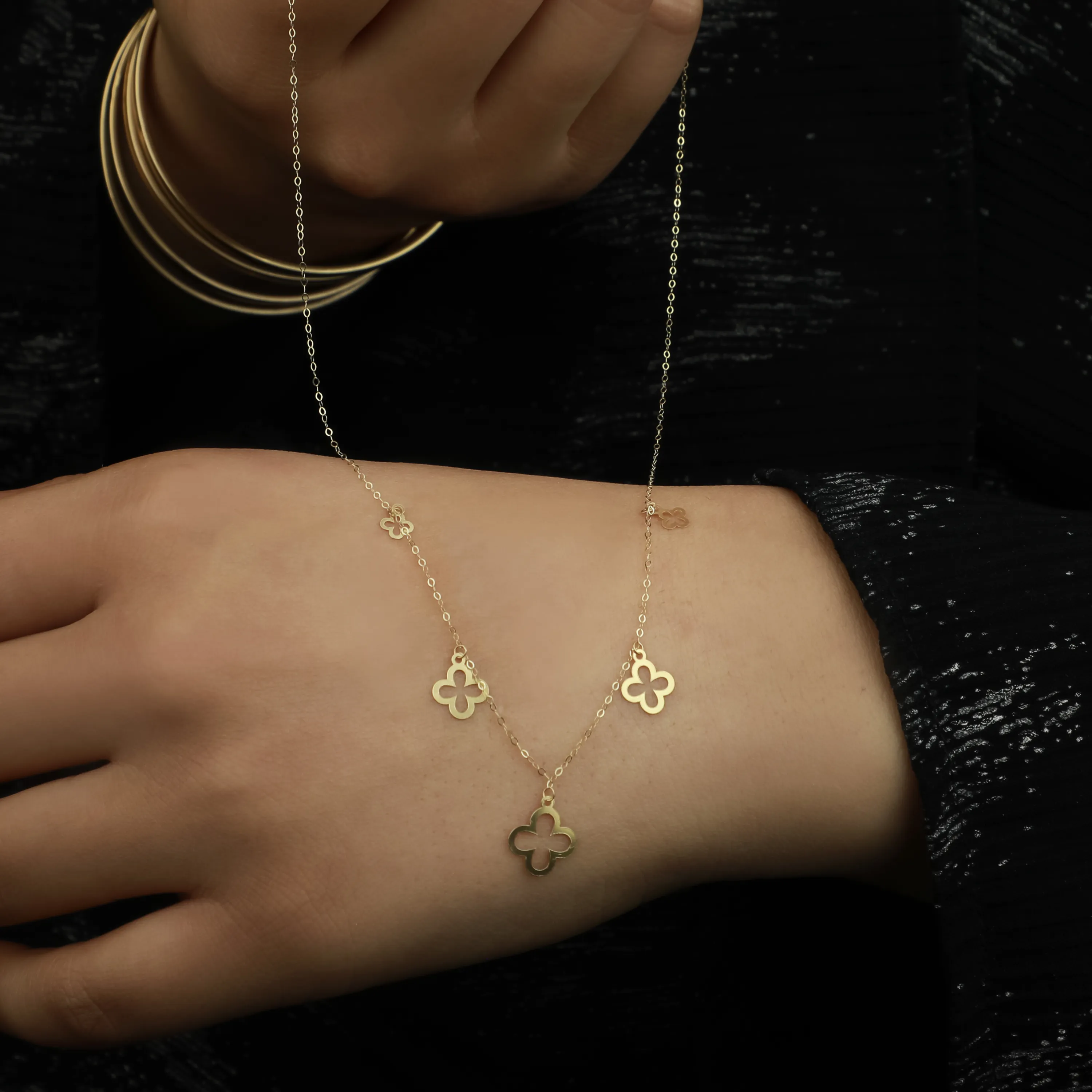 18-karat gold choker, Turkish made