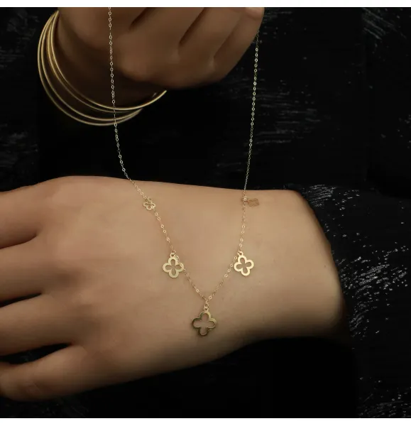 18-karat gold choker, Turkish made - (H-1368) 18-karat gold choker, Turkish made - (H-1368)