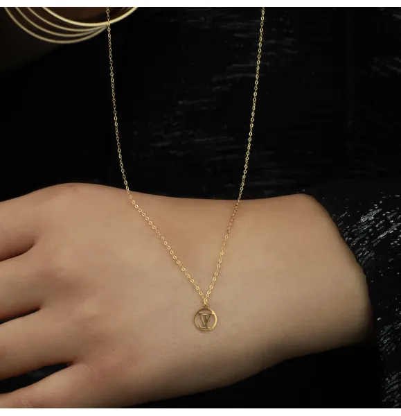 21-karat gold choker, Turkish made - (H-1370)