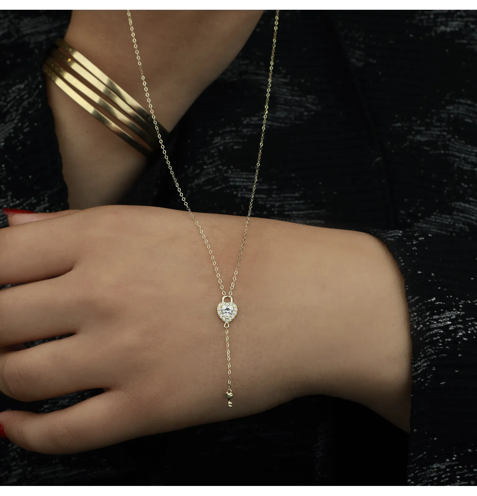 18-karat gold choker, Turkish made