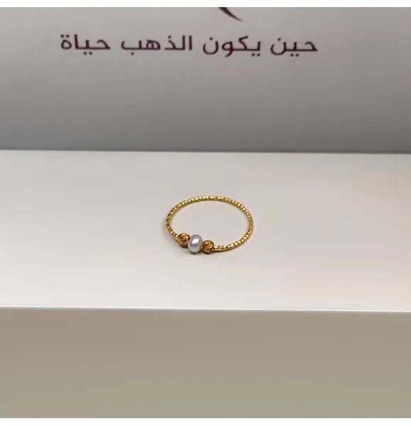 21-karat gold ring, Turkish made - (H-1377)