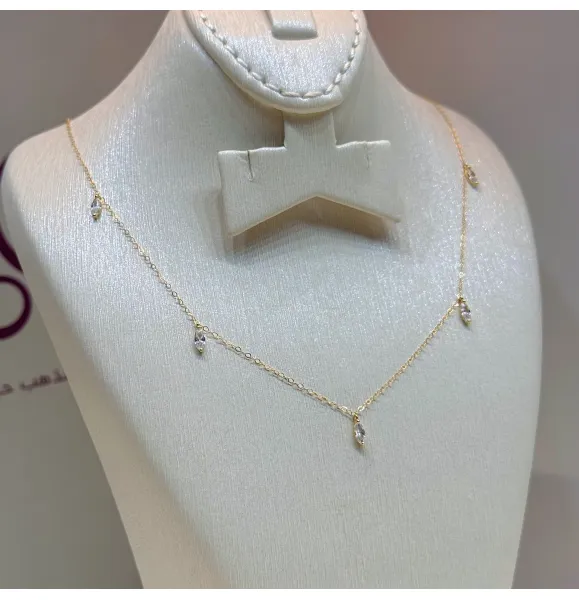 18-karat gold choker, Turkish made - (H-1390)