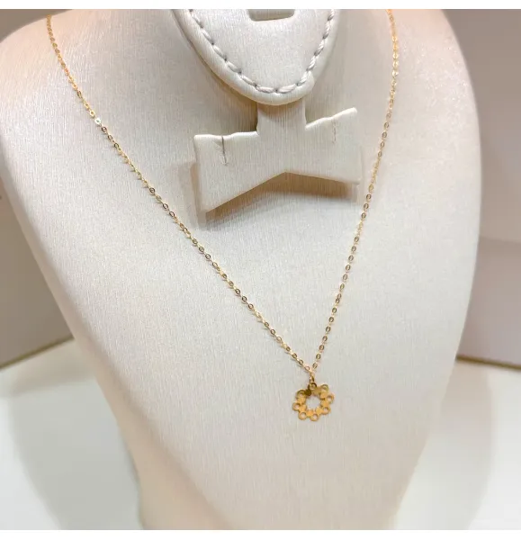 18-karat gold choker, Turkish made - (H-1404)