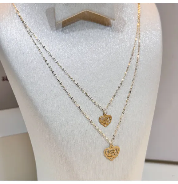 18-karat gold choker, Turkish made - (H-1412)