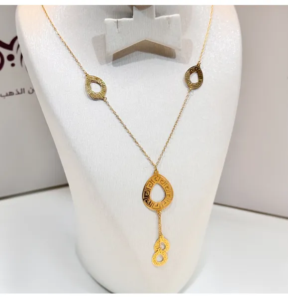 21-karat gold choker, Turkish made - (H-1415) 21-karat gold choker, Turkish made - (H-1415)