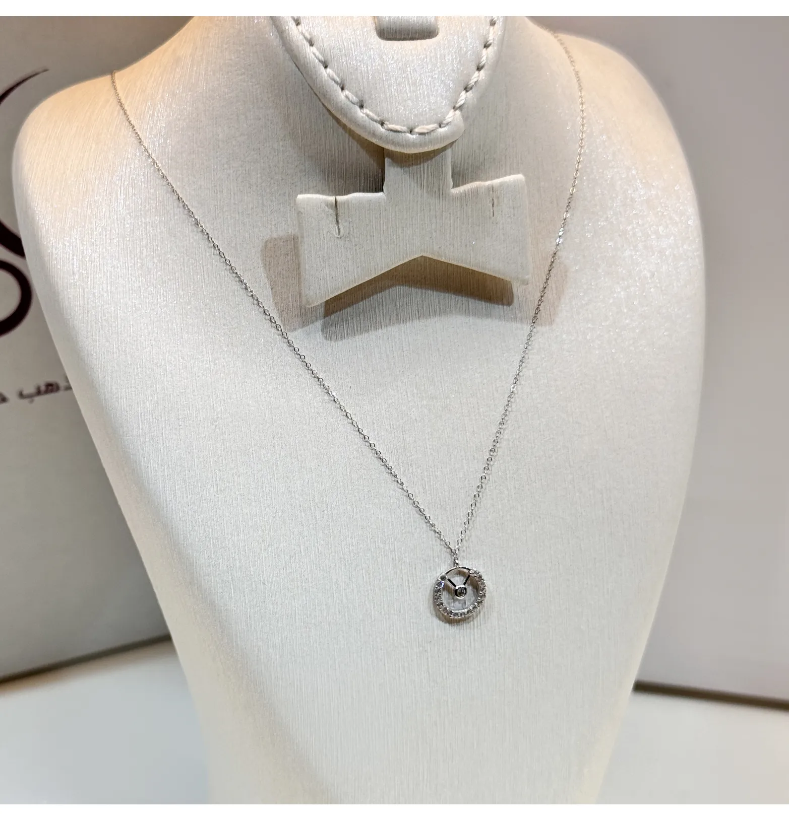 18k white gold choker, Turkish made