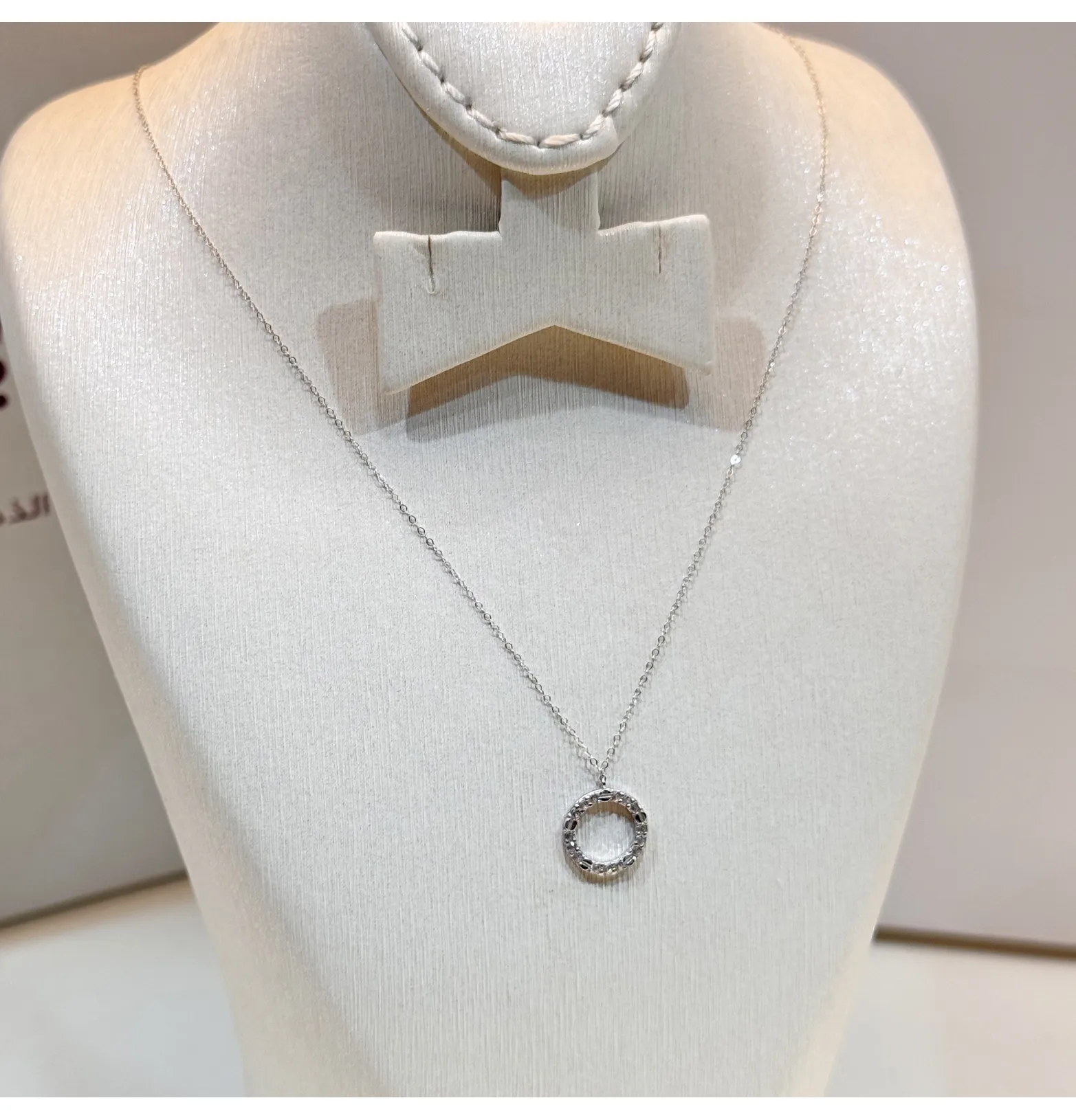 18k white gold choker, Turkish made