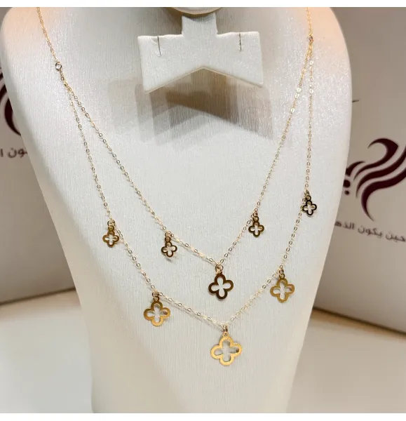 18-karat gold choker, Turkish made - (H-1427) 18-karat gold choker, Turkish made - (H-1427)