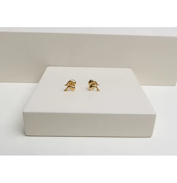 Children's earrings, 21 karat gold, Turkish made