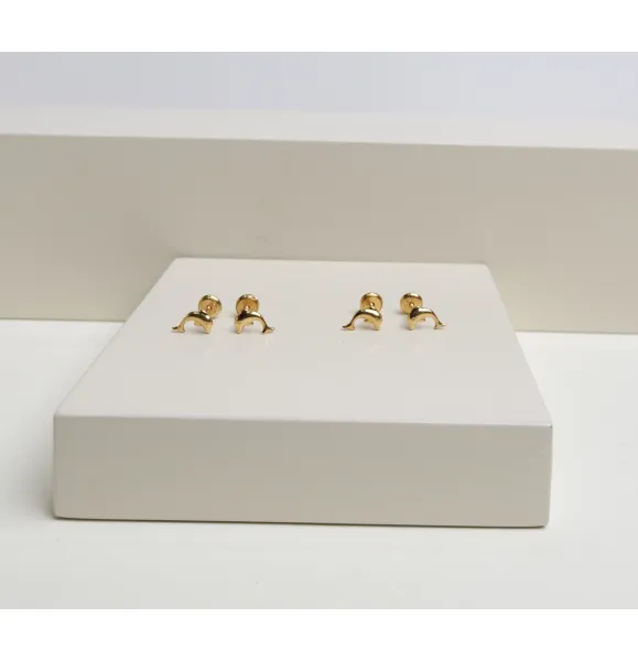 Children's earrings, 21 karat gold, Turkish made