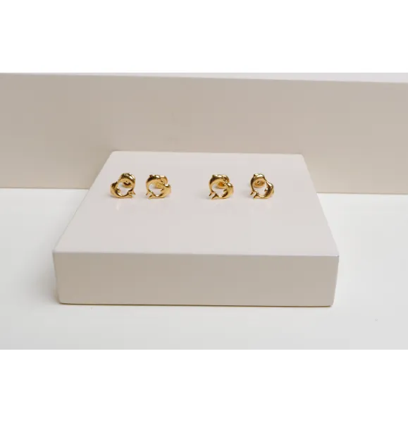 Children's earrings, 21 karat gold, Turkish made