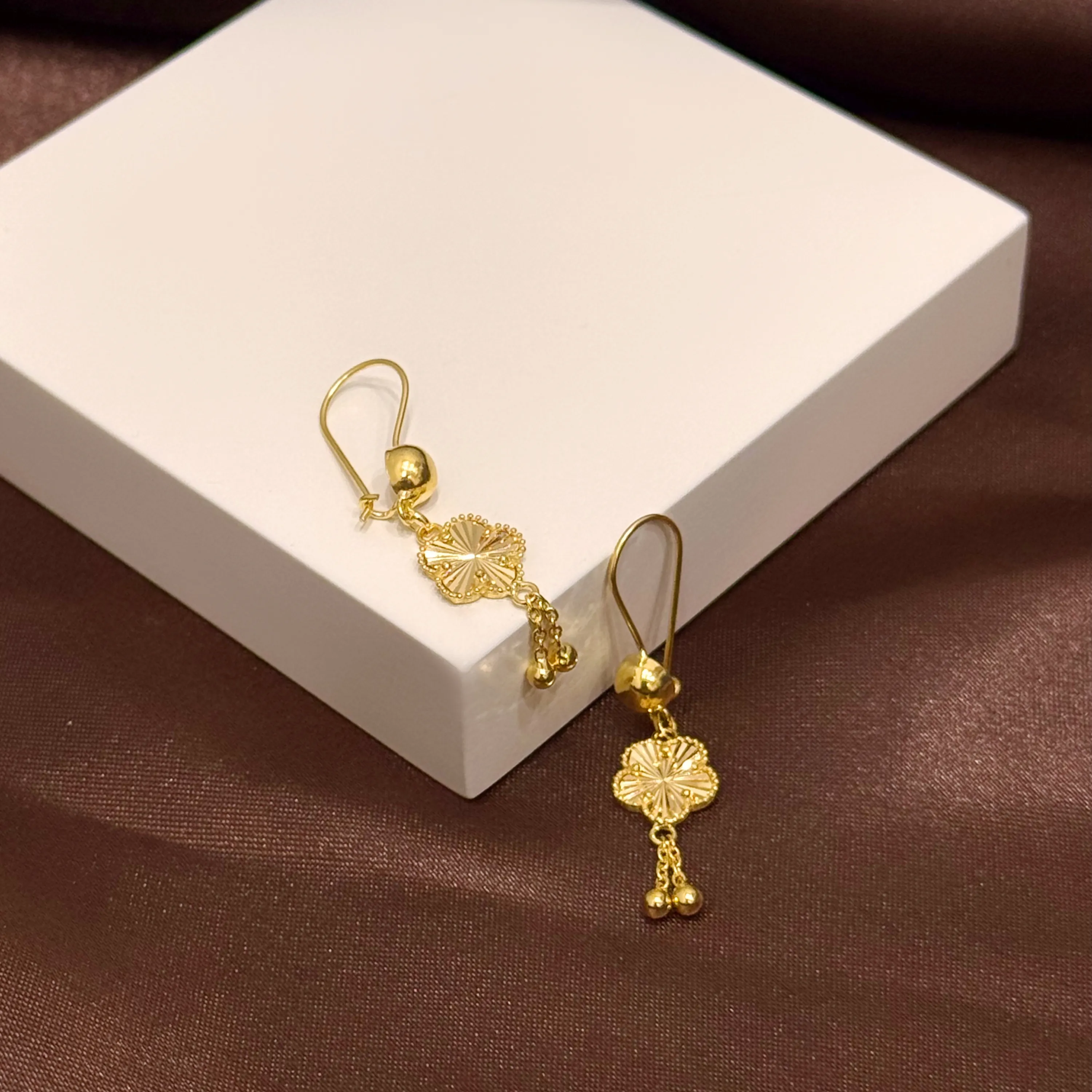 Children's earrings, 21 karat gold, Turkish made