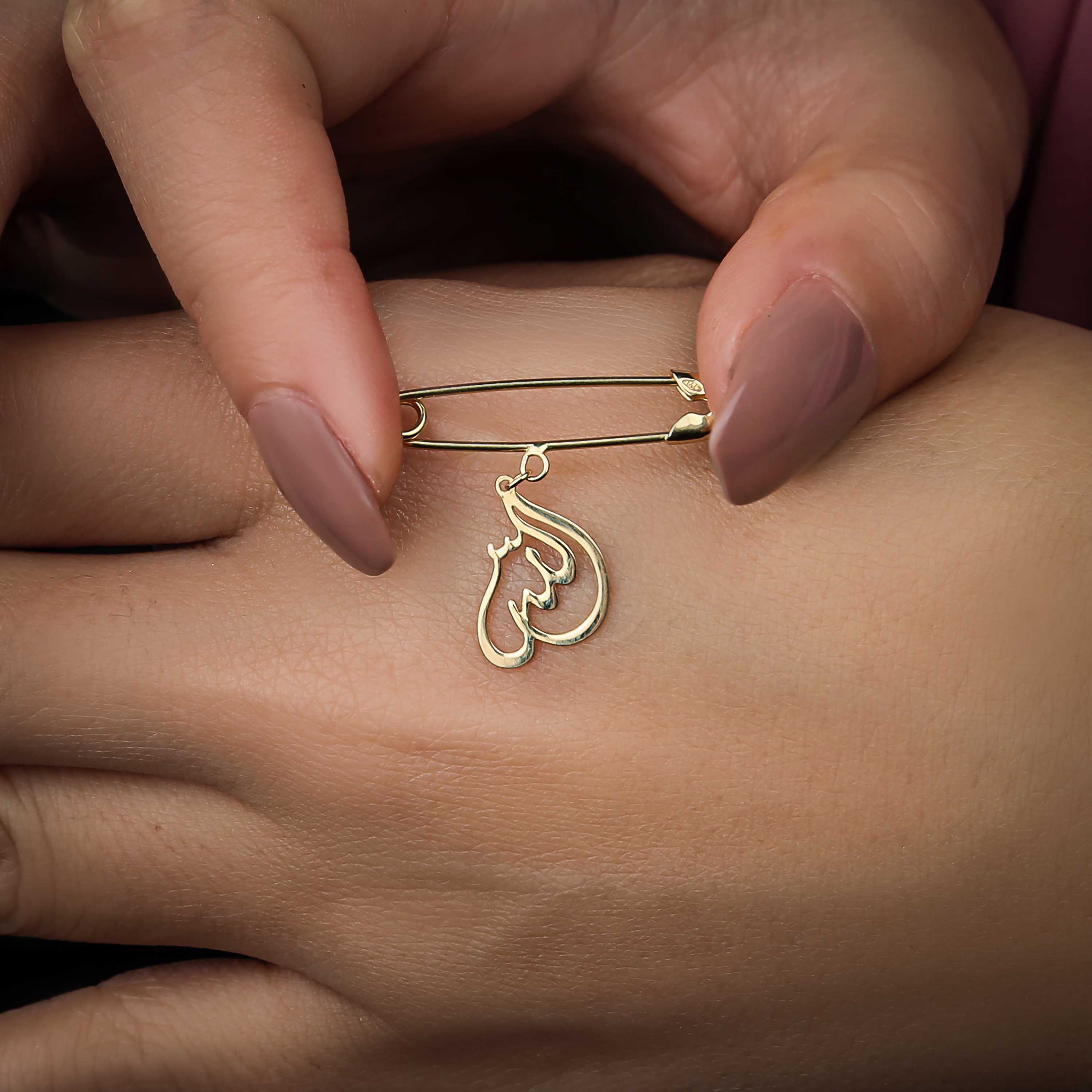 18 karat gold brooch, Turkish made