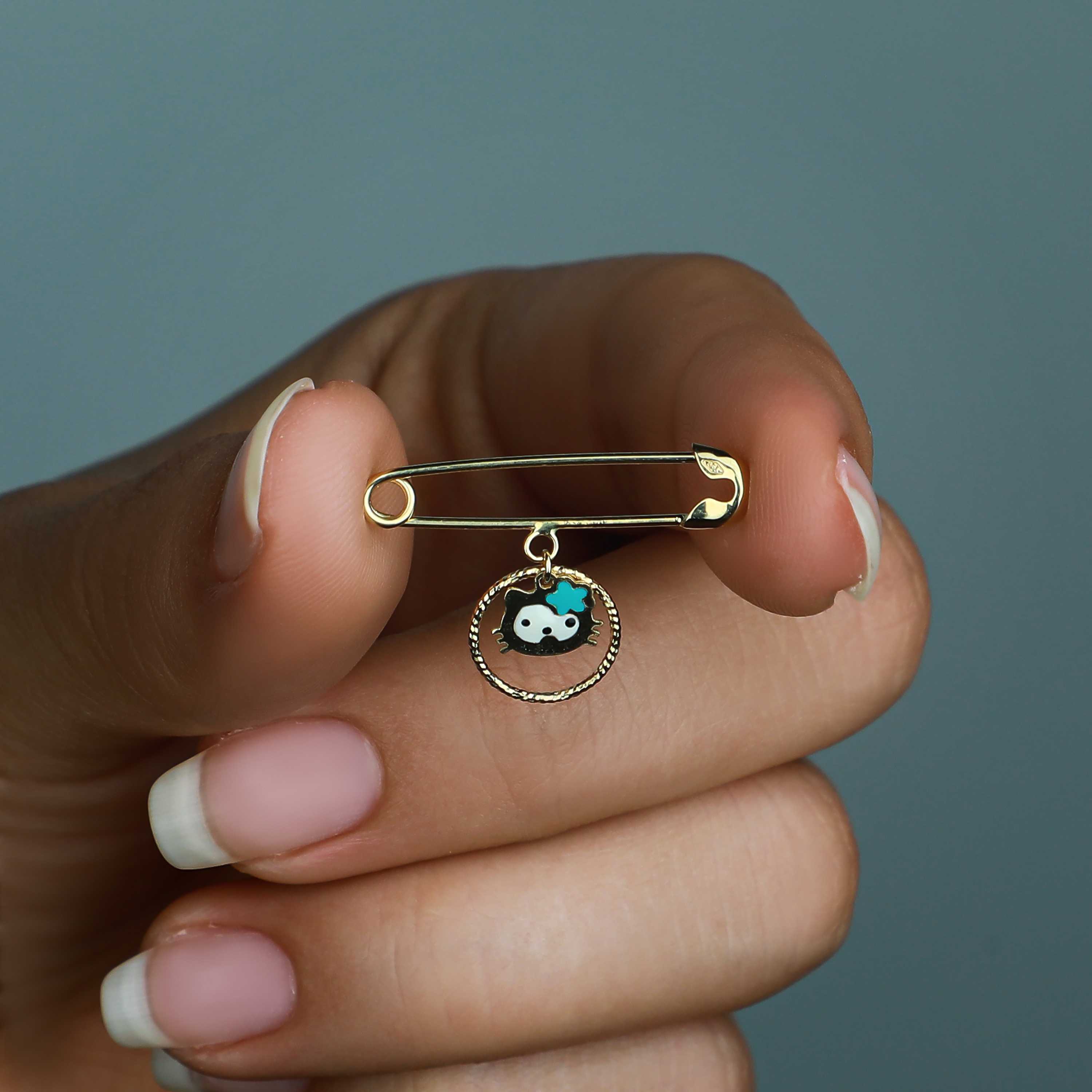 18 karat gold brooch, Turkish made