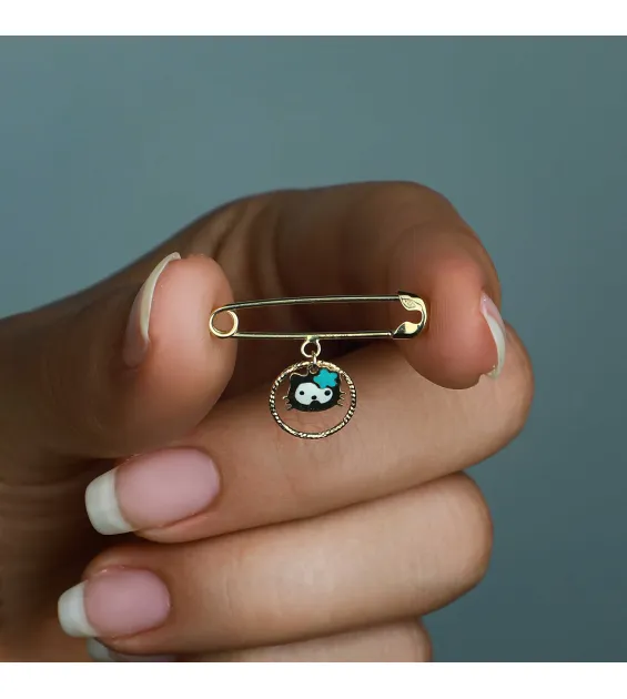 18 karat gold brooch, Turkish made