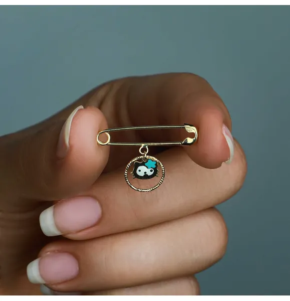 18 karat gold brooch, Turkish made