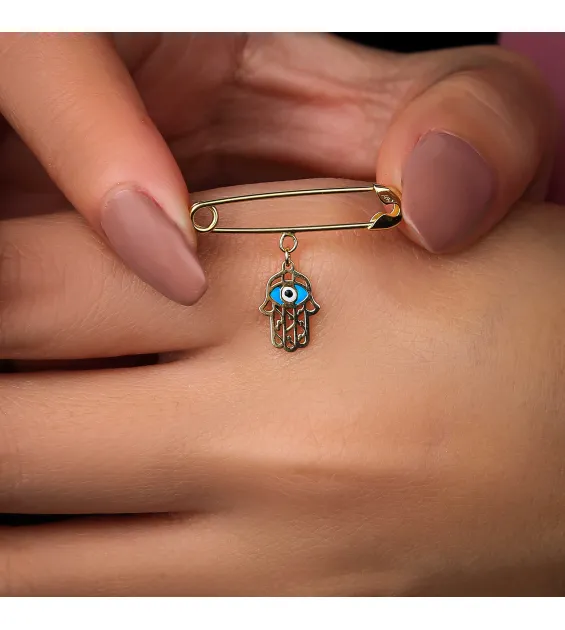 18 karat gold brooch, Turkish made