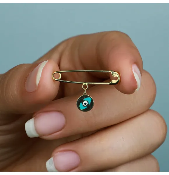 18 karat gold brooch, Turkish made