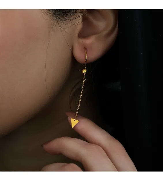 21 karat gold pendant earrings, made in Turkey