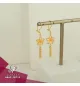 21 karat gold pendant earrings, made in Turkey