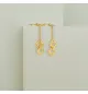 21 karat gold pendant earrings, made in Turkey