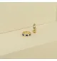 18k gold crescent hoop earrings, made in Turkey
