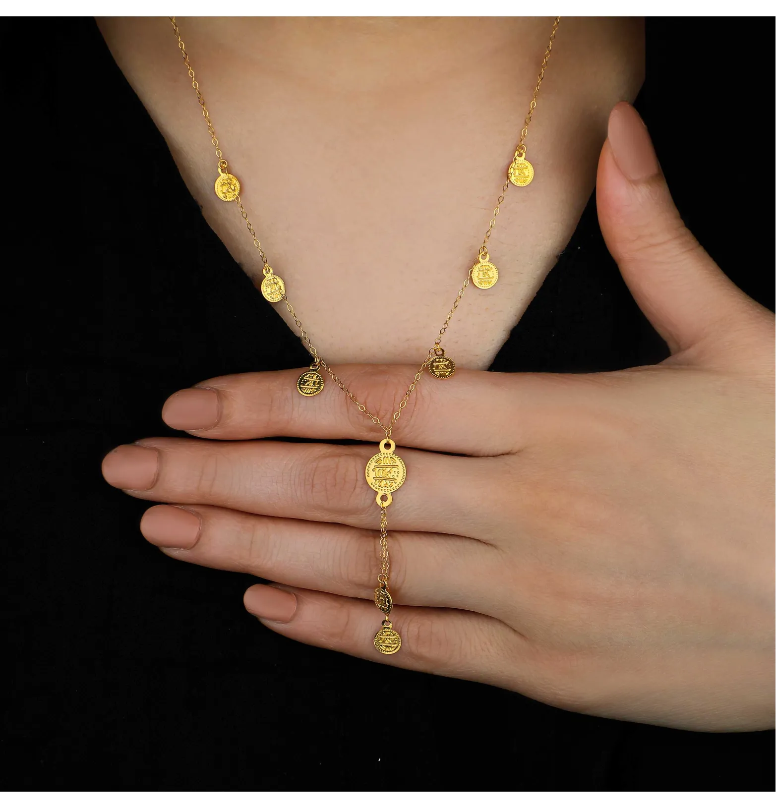 21 karat gold choker, made in Turkey