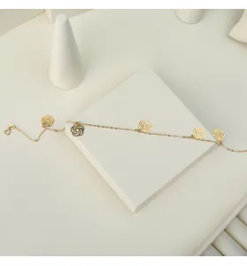 18 karat gold anklet, Turkish made