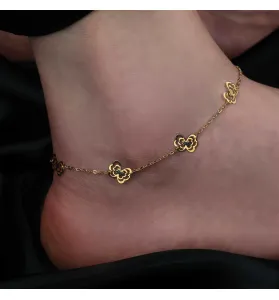 18 karat gold anklet, Turkish made