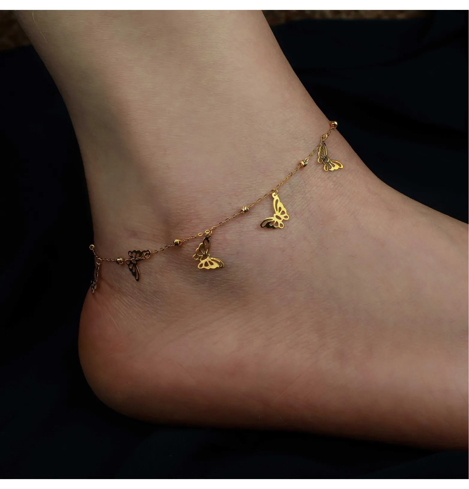 21 karat gold anklet, Turkish made
