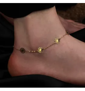 18 karat gold anklet, Turkish made