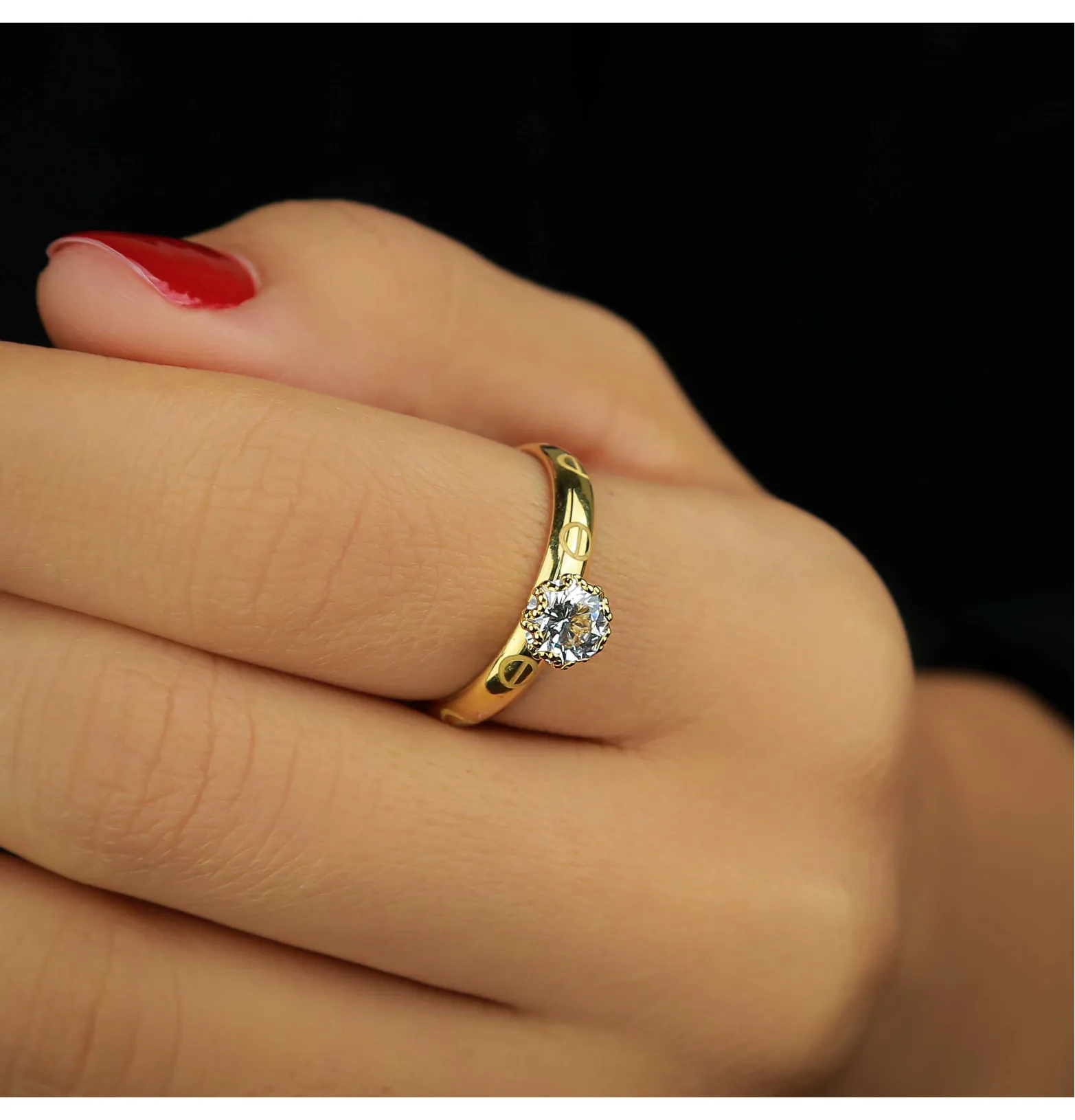 18 karat gold ring, Turkish made