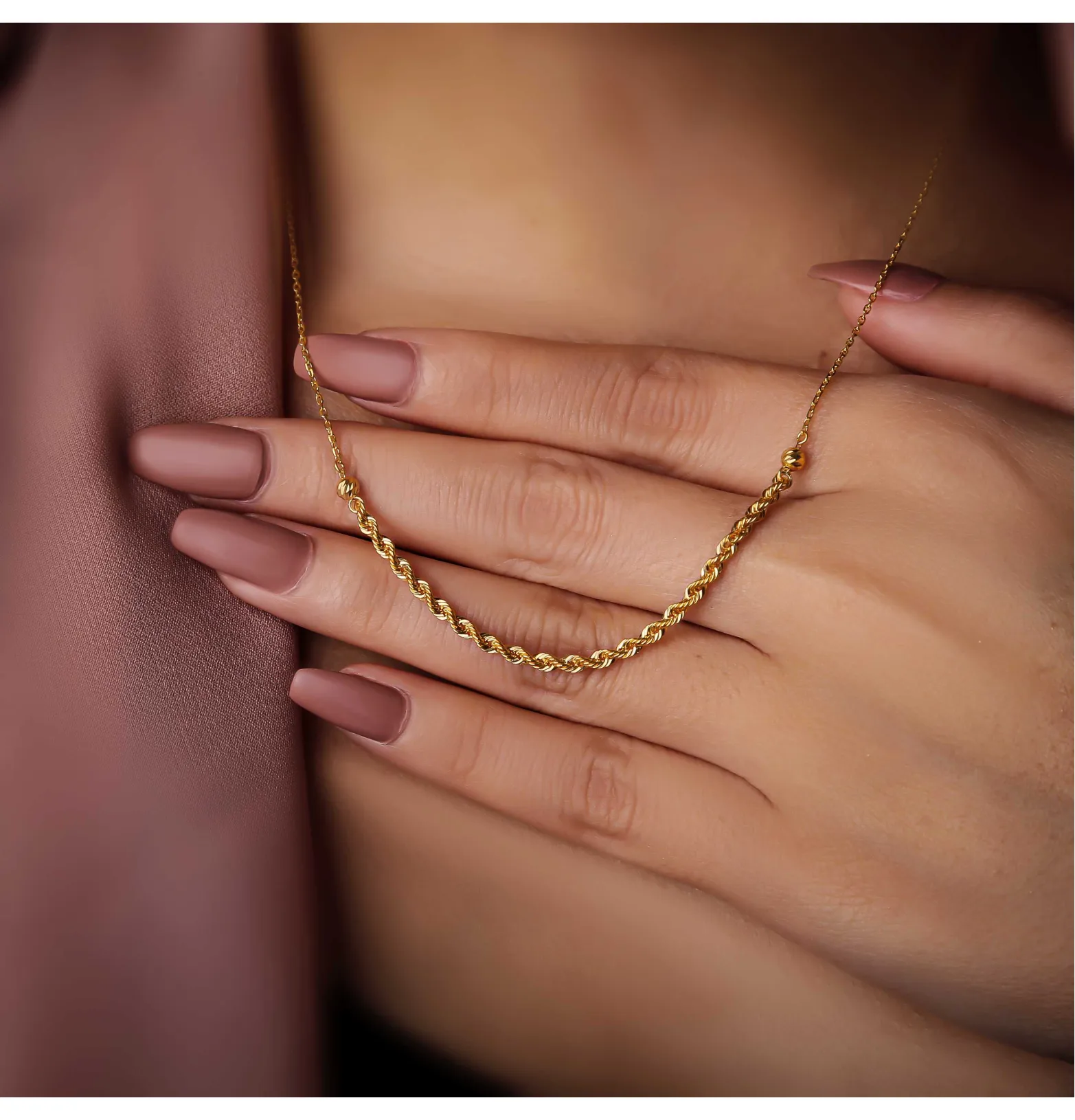 21-karat gold choker, made in Turkey