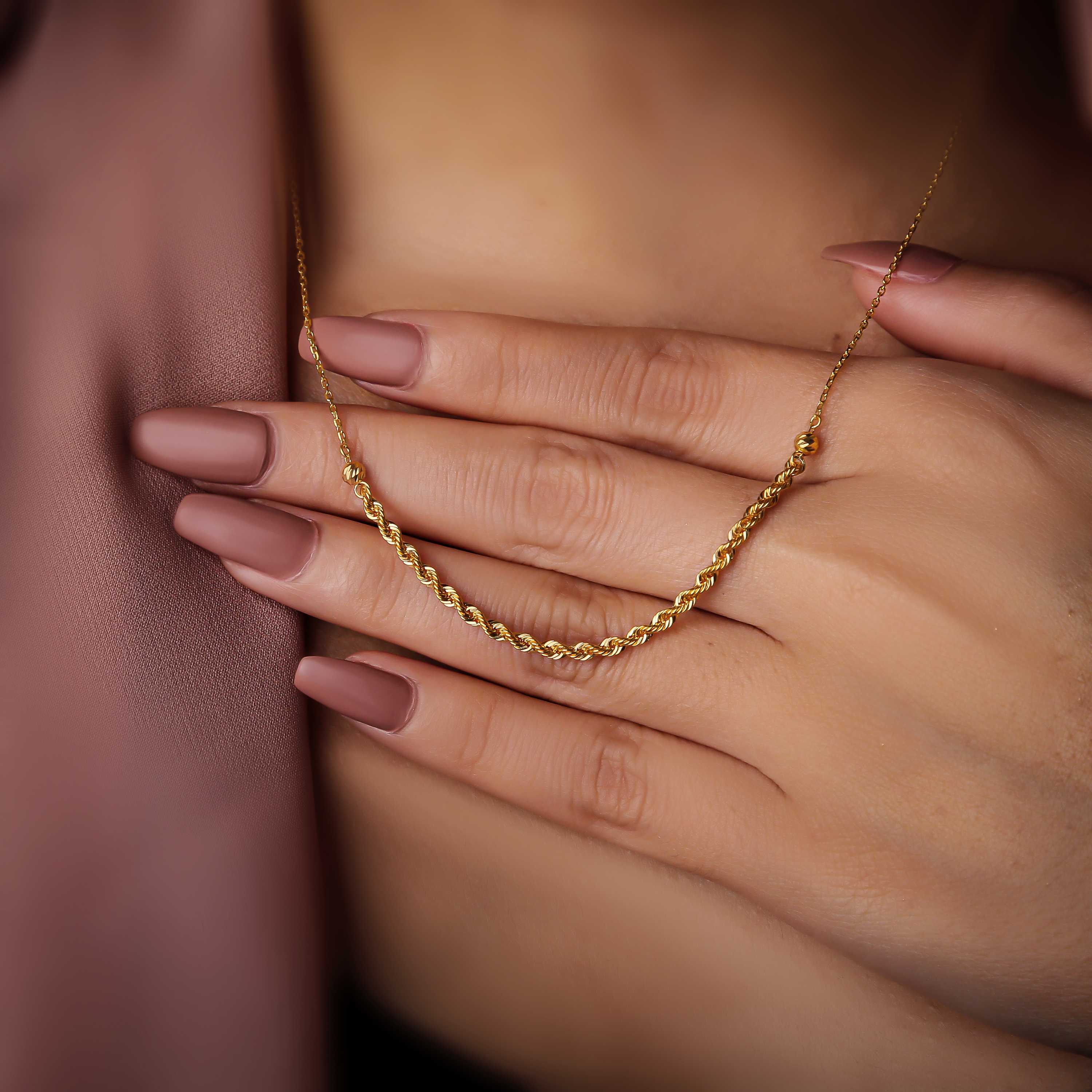 21-karat gold choker, made in Turkey