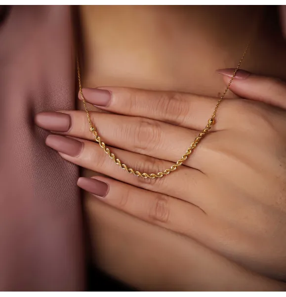 21-karat gold choker, made in Turkey