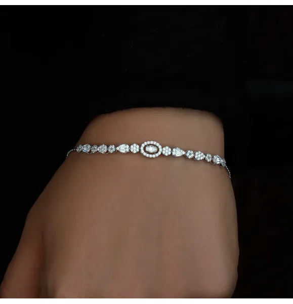 18 karat white gold bracelet, made in Turkey