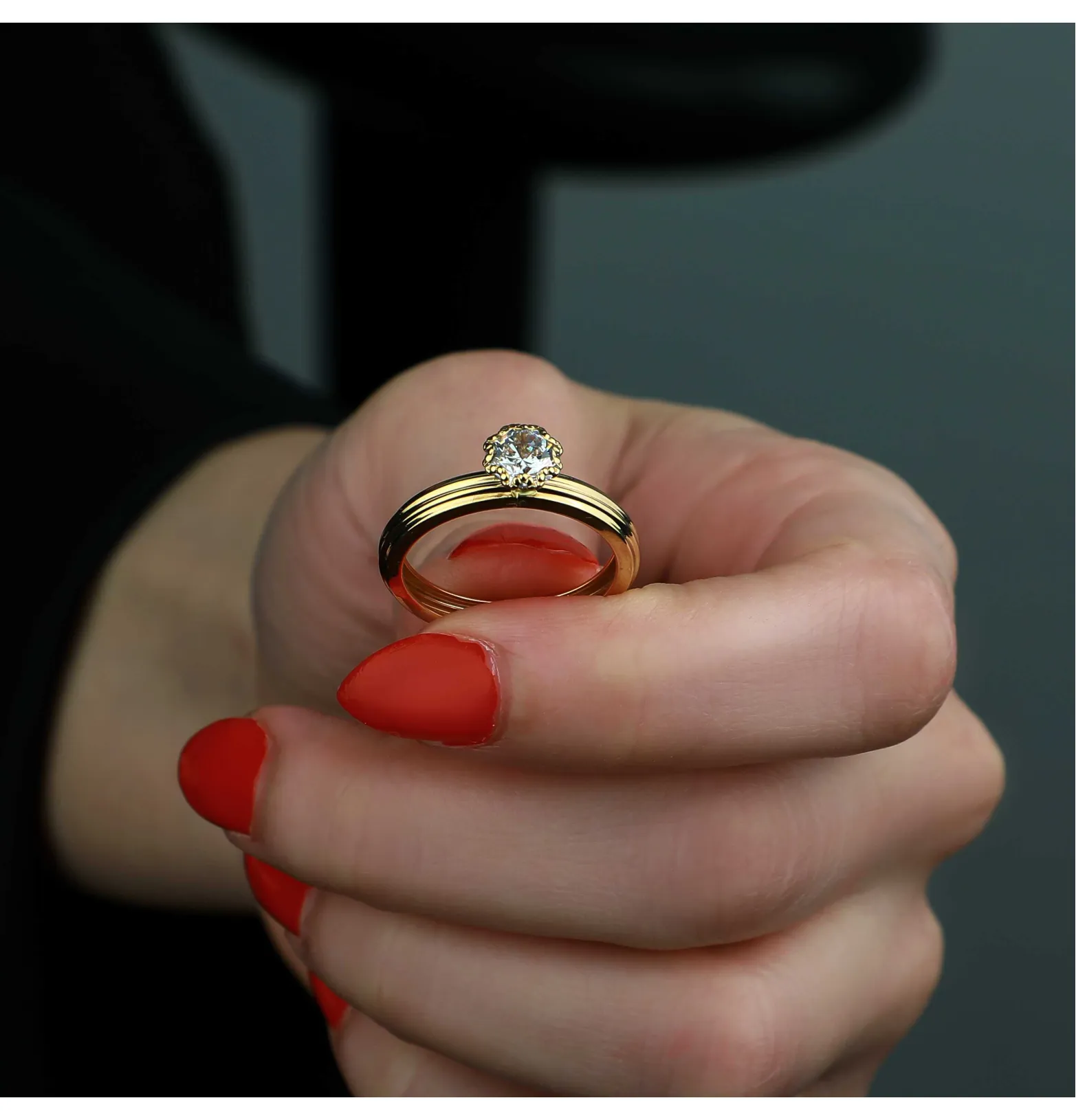 18 karat gold ring, Turkish made