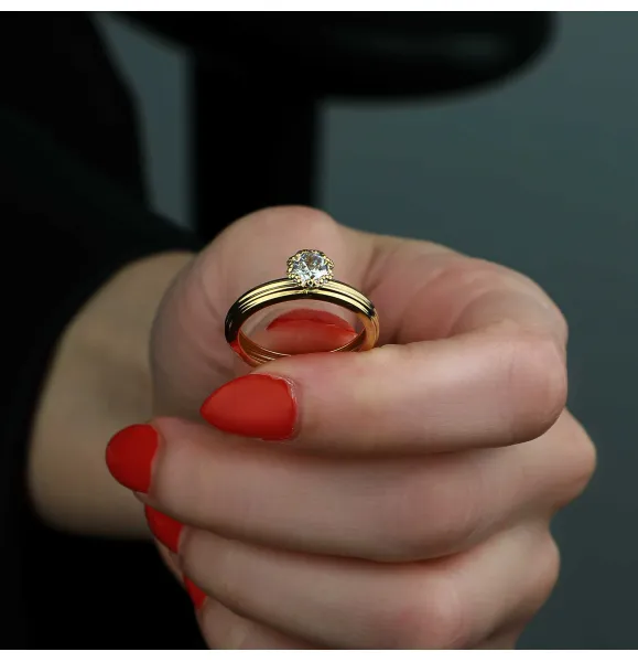 18 karat gold ring, Turkish made