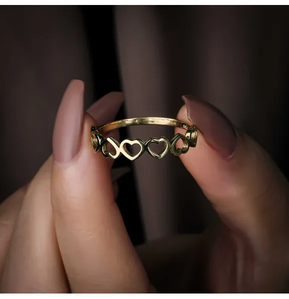 18 karat gold ring, Turkish made