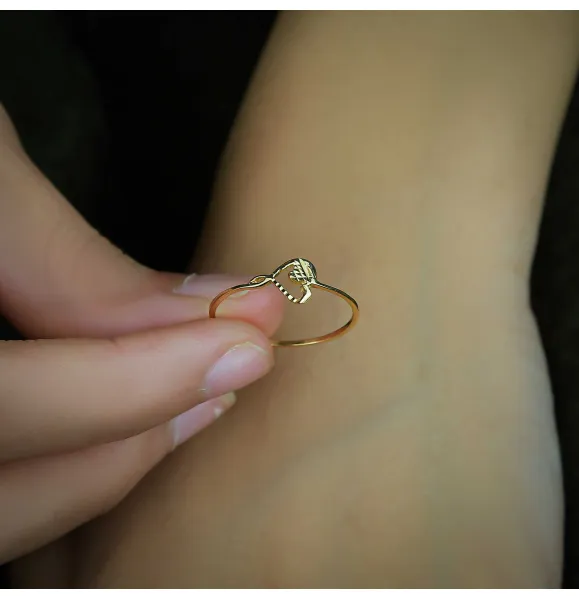 18 karat gold ring, Turkish made