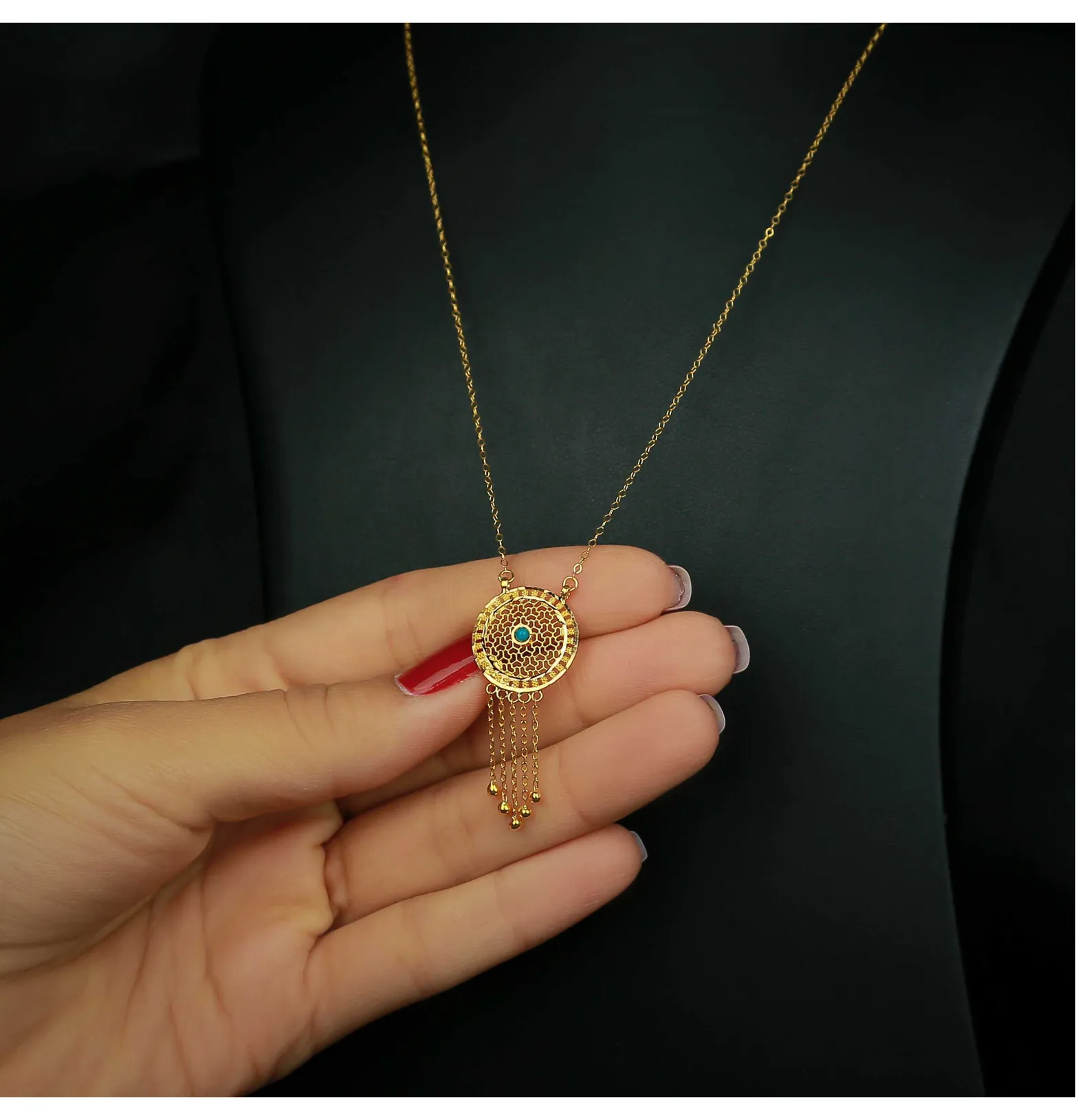 21 karat gold necklace, Turkish made