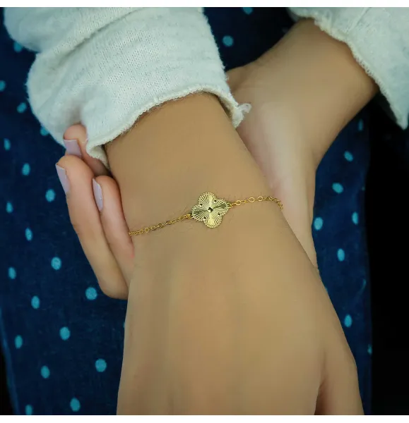 Van Cleef bracelet for children, 21-karat gold, made in Turkey