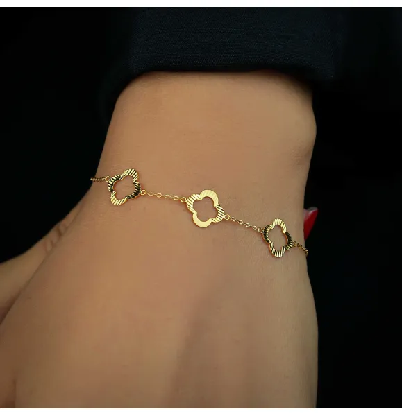 Van Cleef bracelet for children, 21-karat gold, made in Turkey