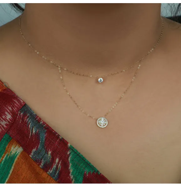 18 karat gold choker, made in Turkey