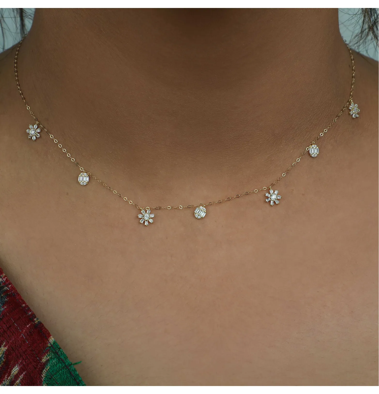 18 karat gold choker, made in Turkey