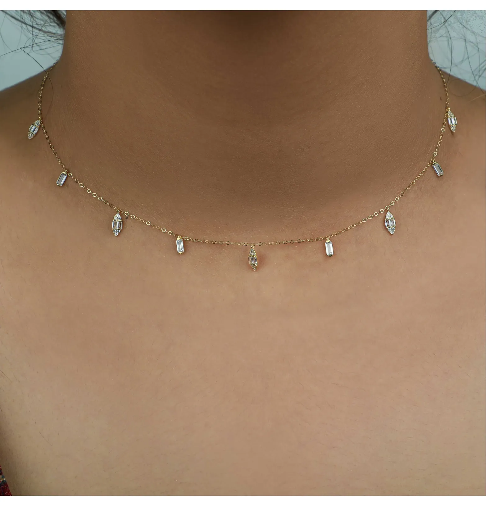 18 karat gold choker, made in Turkey