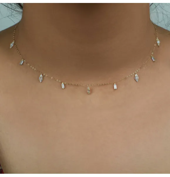 18 karat gold choker, made in Turkey